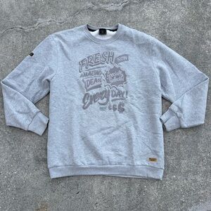 Fresh Everyday Gray Crewneck Sweater by Super Dry Mens XL